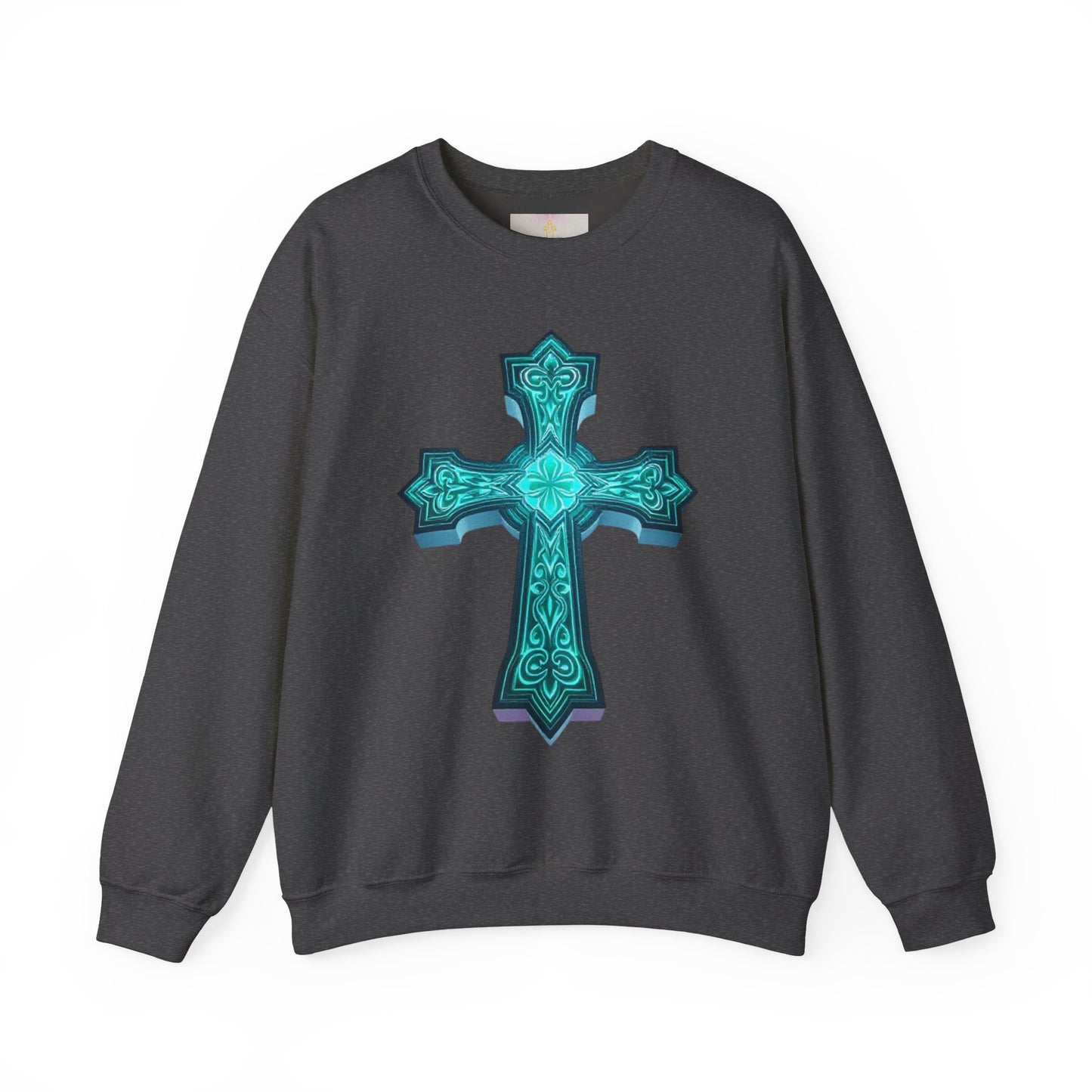 Men’s Faith-Forged Sweatshirt – Luminous Cross Design