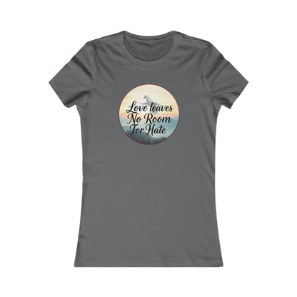 Women’s Christian T-Shirt – Love Leaves No Room For Hate Dove Design – Spiritual Everyday Tee
