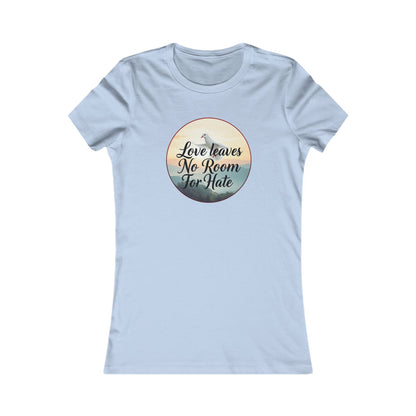 Women’s Christian T-Shirt – Love Leaves No Room For Hate Dove Design – Spiritual Everyday Tee