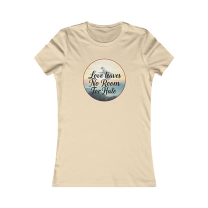 Women’s Christian T-Shirt – Love Leaves No Room For Hate Dove Design – Spiritual Everyday Tee