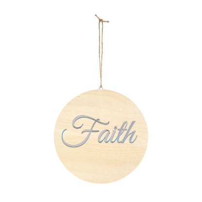 Faith, Hope and Love 'Faith' Wall Hanging  — Inspirational Christian Wooden Décor