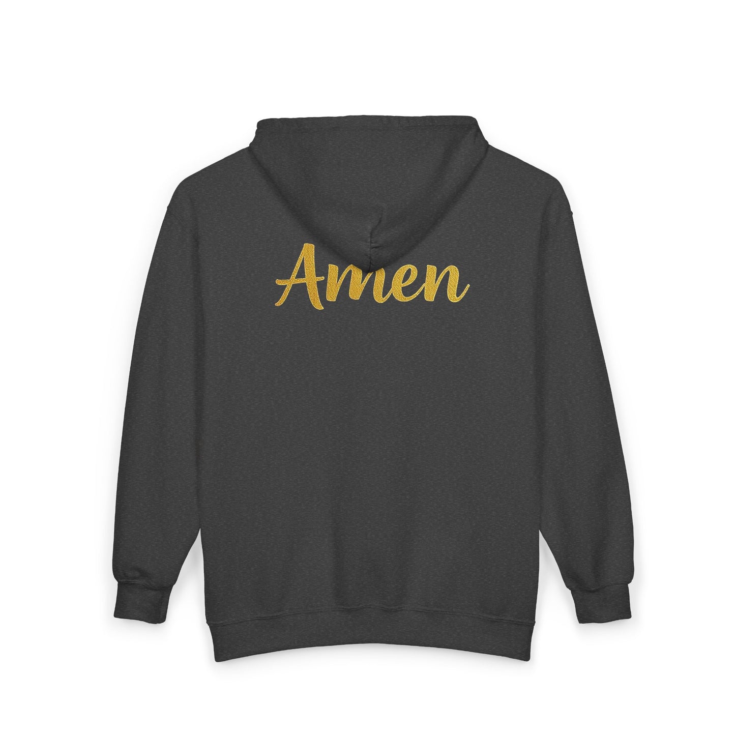 Amen in Motion – Women’s Zip-Up Hoodie (White Logo)