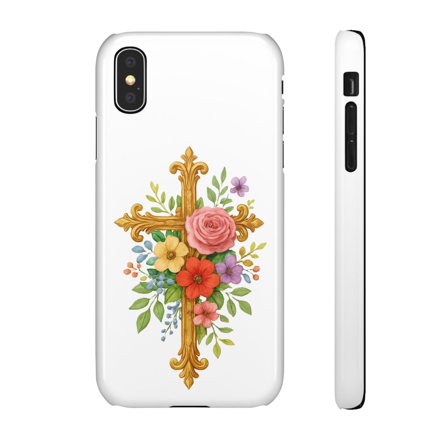 Floral Cross Snap Case for iPhone – Faith in Bloom