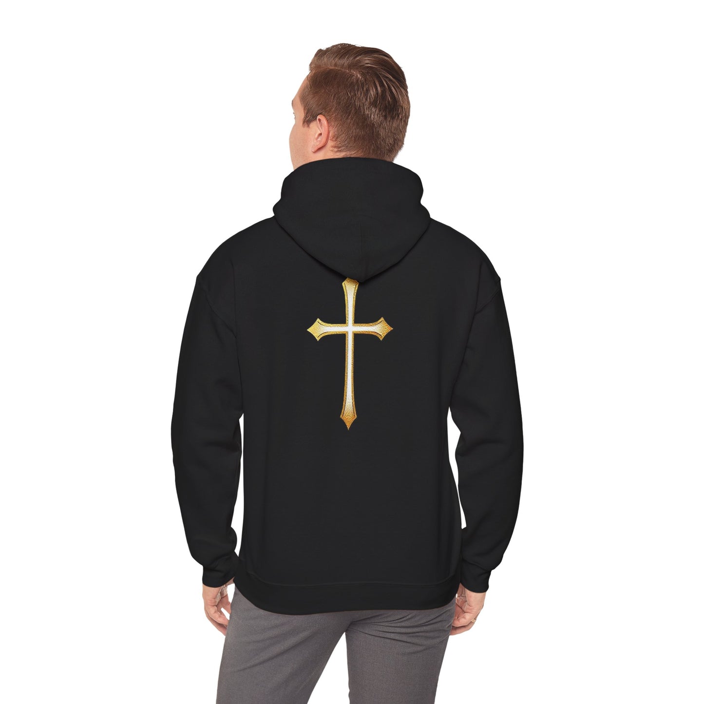 Gold Cross Men's Christian Hoodie