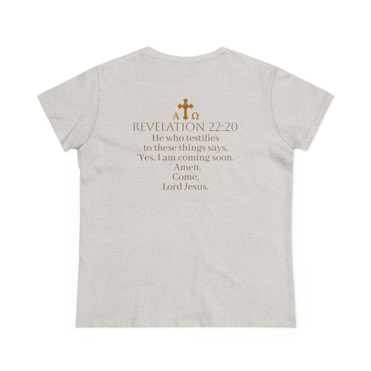 “Soon” Cross Women’s Christian Tee – Bold Faith Made Beautiful