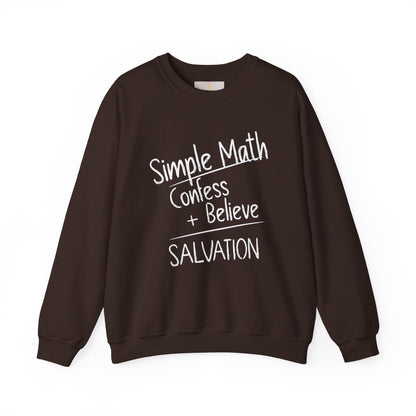 Simple Math Women’s Sweatshirt – Faith Pullover (White Chalk)