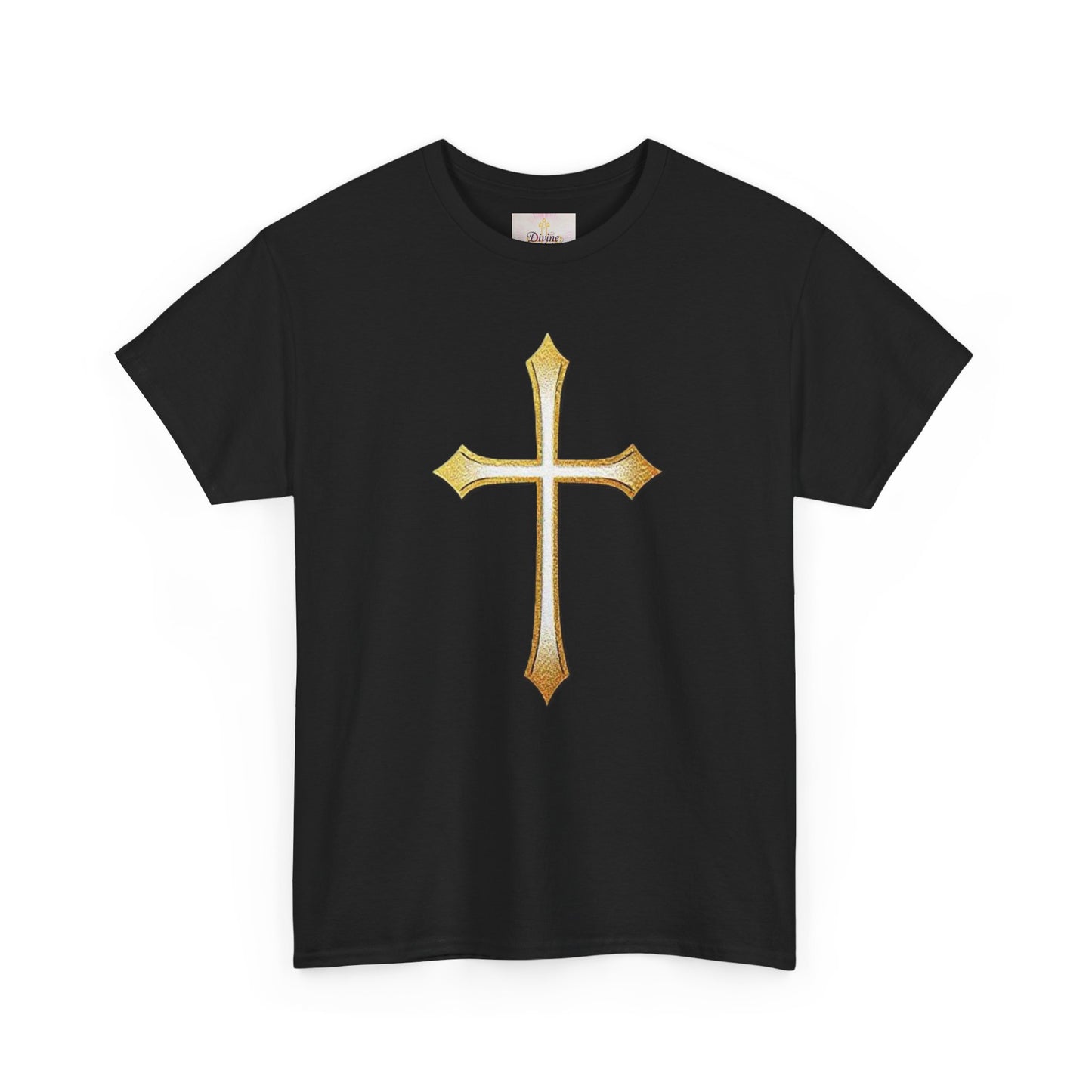 Men’s Gold Cross Tee – Christian Faith-Inspired Apparel