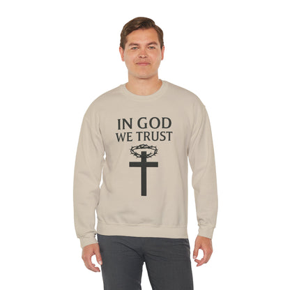 In God We Trust (Crown of Thorns) - Men’s Christian Sweatshirt