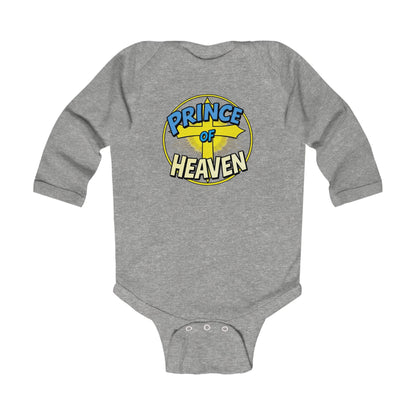 Infant Boys’ “Prince of Heaven” Long Sleeve Christian Onesie – Baby Faith Bodysuit