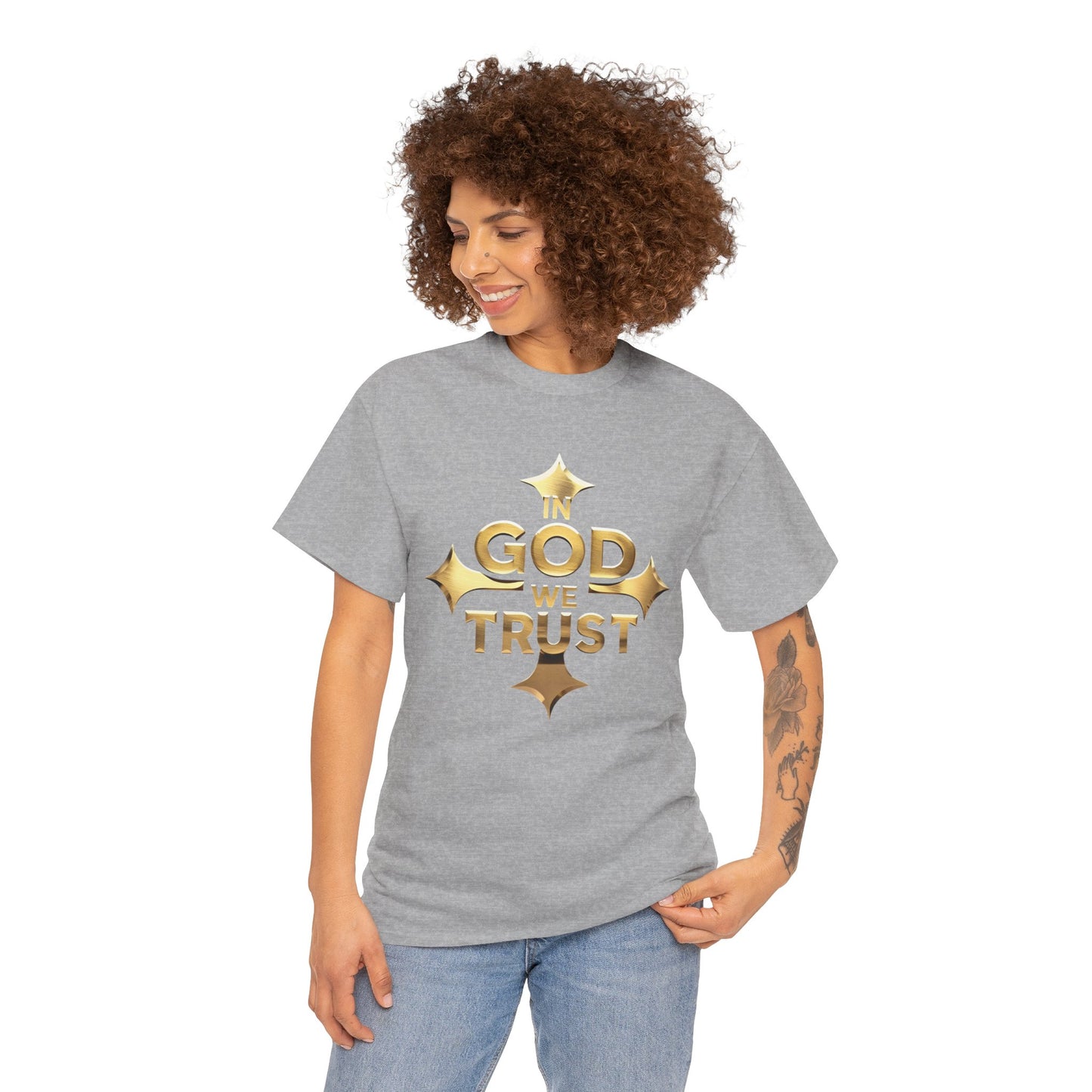 In God We Trust (Gold)- Woman's Christian T-Shirt