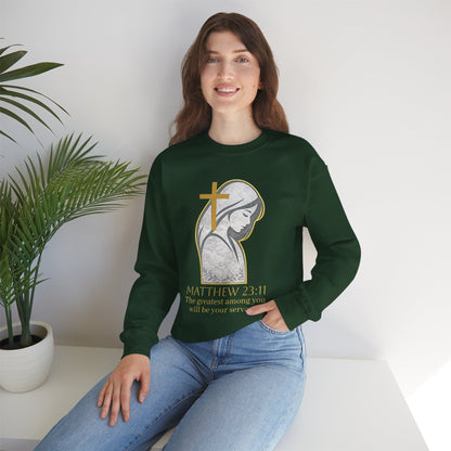 Humble Servant - Women's Christian Sweatshirt (Gold Lettering)