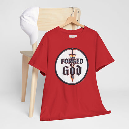 Forged by God Men’s Christian T-Shirt – Strength in Faith Apparel