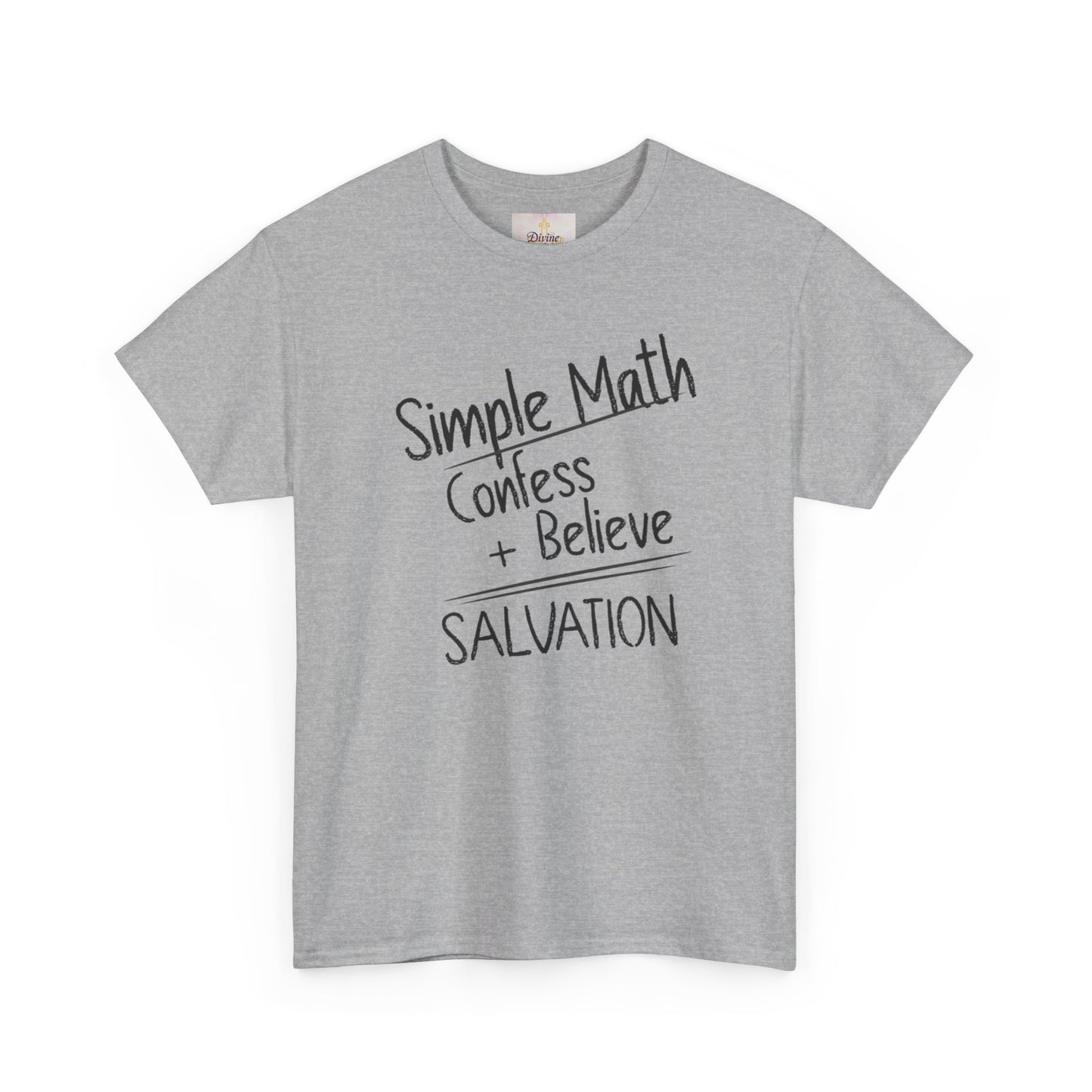 Simple Math of Salvation Men’s T-Shirt – Bold Faith (Black Chalk)
