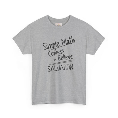Simple Math of Salvation Men’s T-Shirt – Bold Faith (Black Chalk)