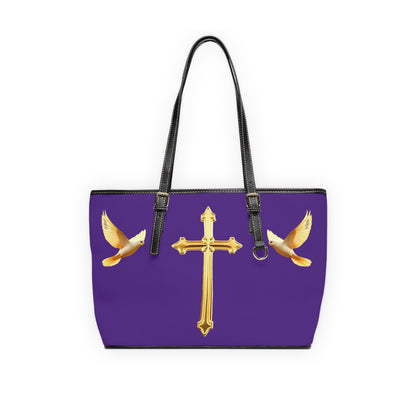 Faith, Peace, and Renewal Shoulder Bag in Purple