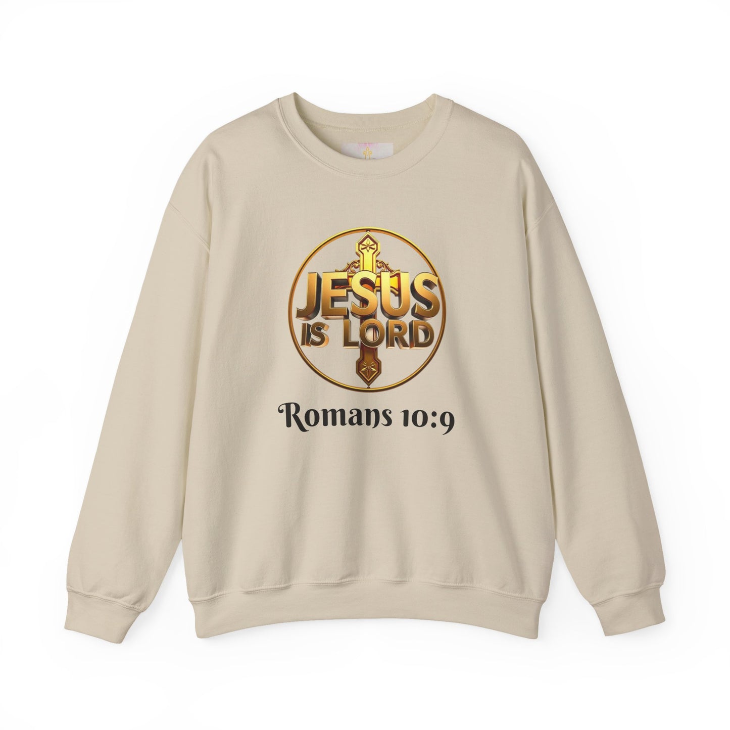 Romans 10:9 Inspired Christian Sweater – Declare Jesus Is Lord & He Is Risen (Dark Lettering)