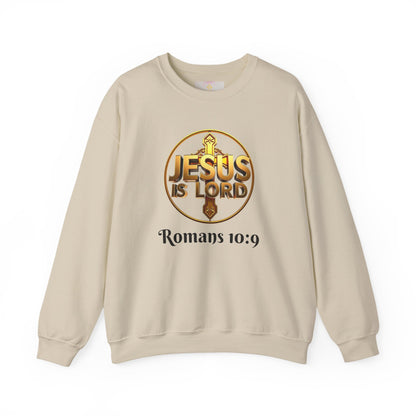 Romans 10:9 Inspired Christian Sweater – Declare Jesus Is Lord & He Is Risen (Dark Lettering)