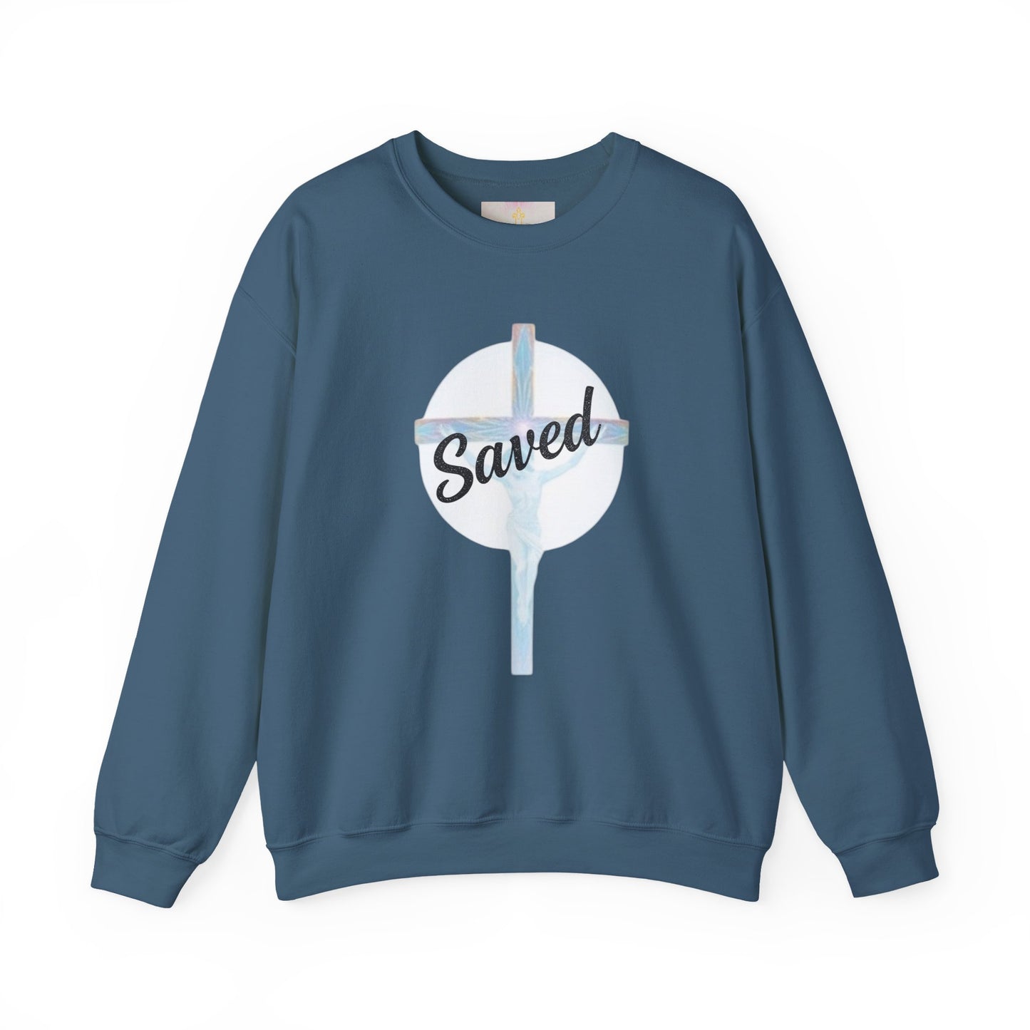 Grace Worn Bold – Women’s “Saved” Cross Sweatshirt
