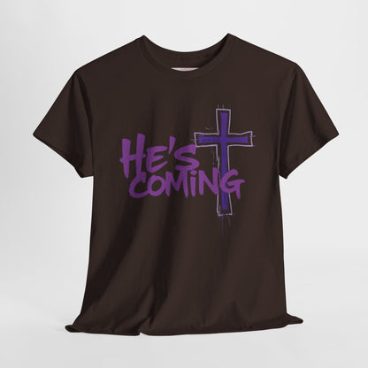 Bold Faith Men’s T-Shirt – “He’s Coming” Prophetic Christian Apparel