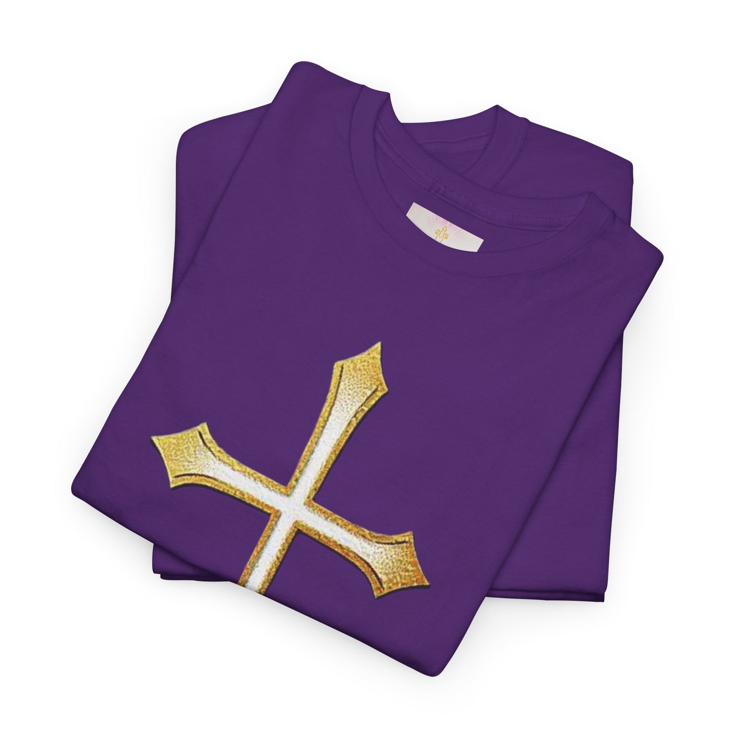 Men’s Gold Cross Tee – Christian Faith-Inspired Apparel