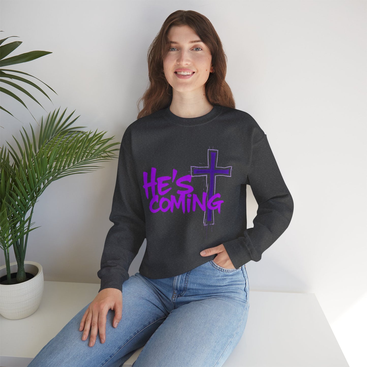 He’s Coming - Women's Bold Christian Sweatshirt