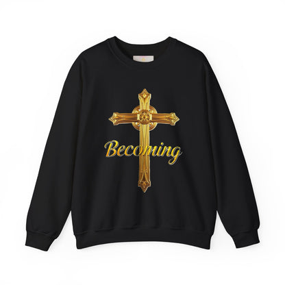 Becoming Men’s Faith Sweatshirt – Light Lettering (Philippians 1:6)