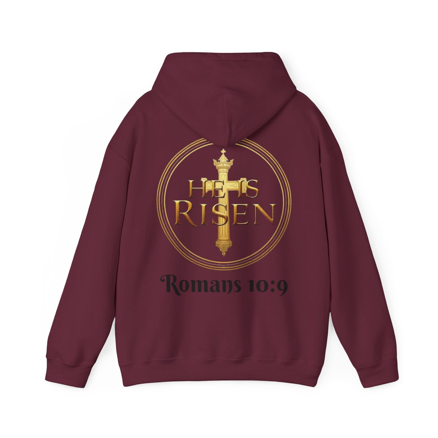 He Is Risen Christian Hoodie – Women’s Bold Faith Streetwear (Dark Lettering)