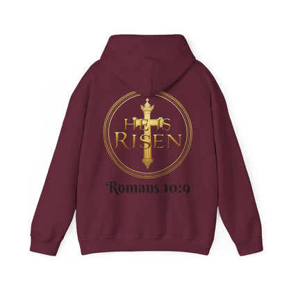 He Is Risen Christian Hoodie – Women’s Bold Faith Streetwear (Dark Lettering)