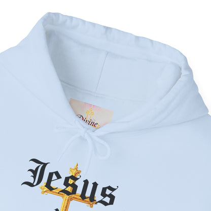 Men’s “Jesus is Lord” Christian Hoodie – Bold Cross Faith Pullover