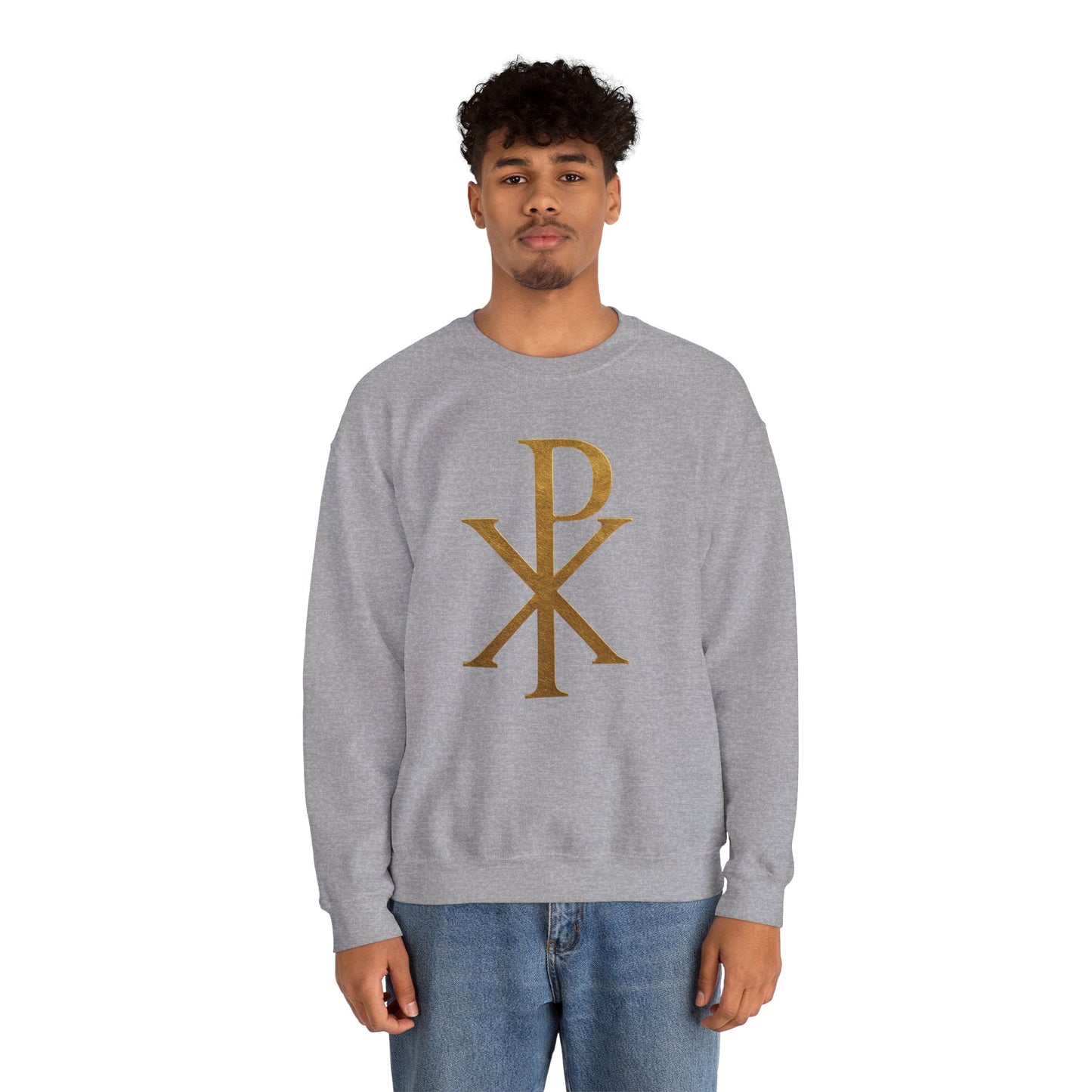 Chi Rho (Gold) - Men's Christian Sweatshirt