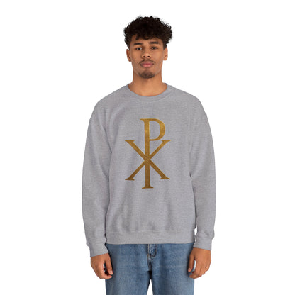 Chi Rho (Gold) - Men's Christian Sweatshirt
