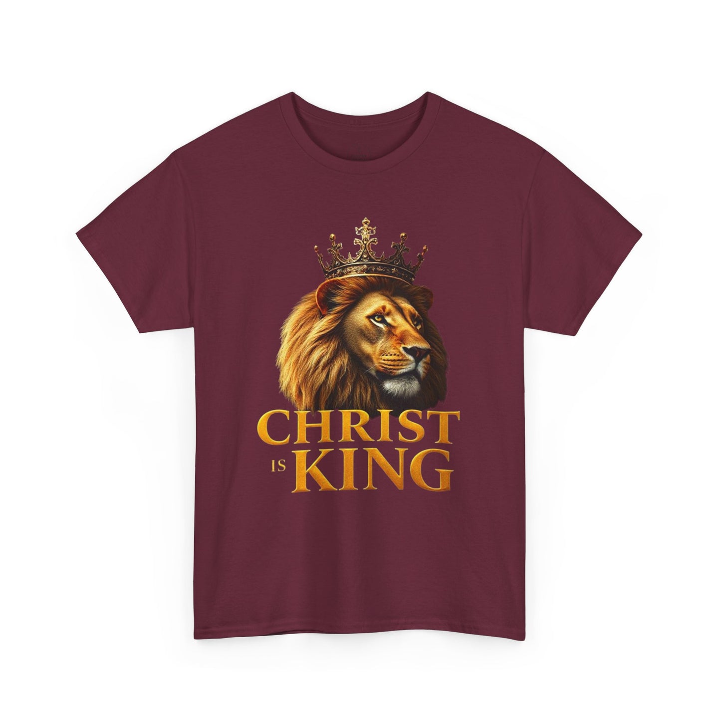 Christ Is King – Lion & Cross Men’s Christian Tee