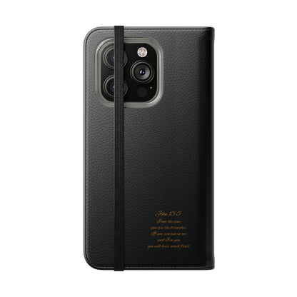 Floral Cross Wallet (black) Case for iPhone – Faith in Bloom