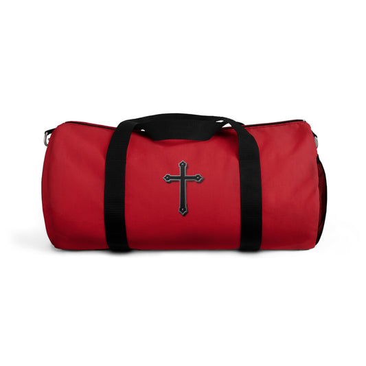 Divine Strength Duffle Bag in Red – Carry the Cross with Purpose