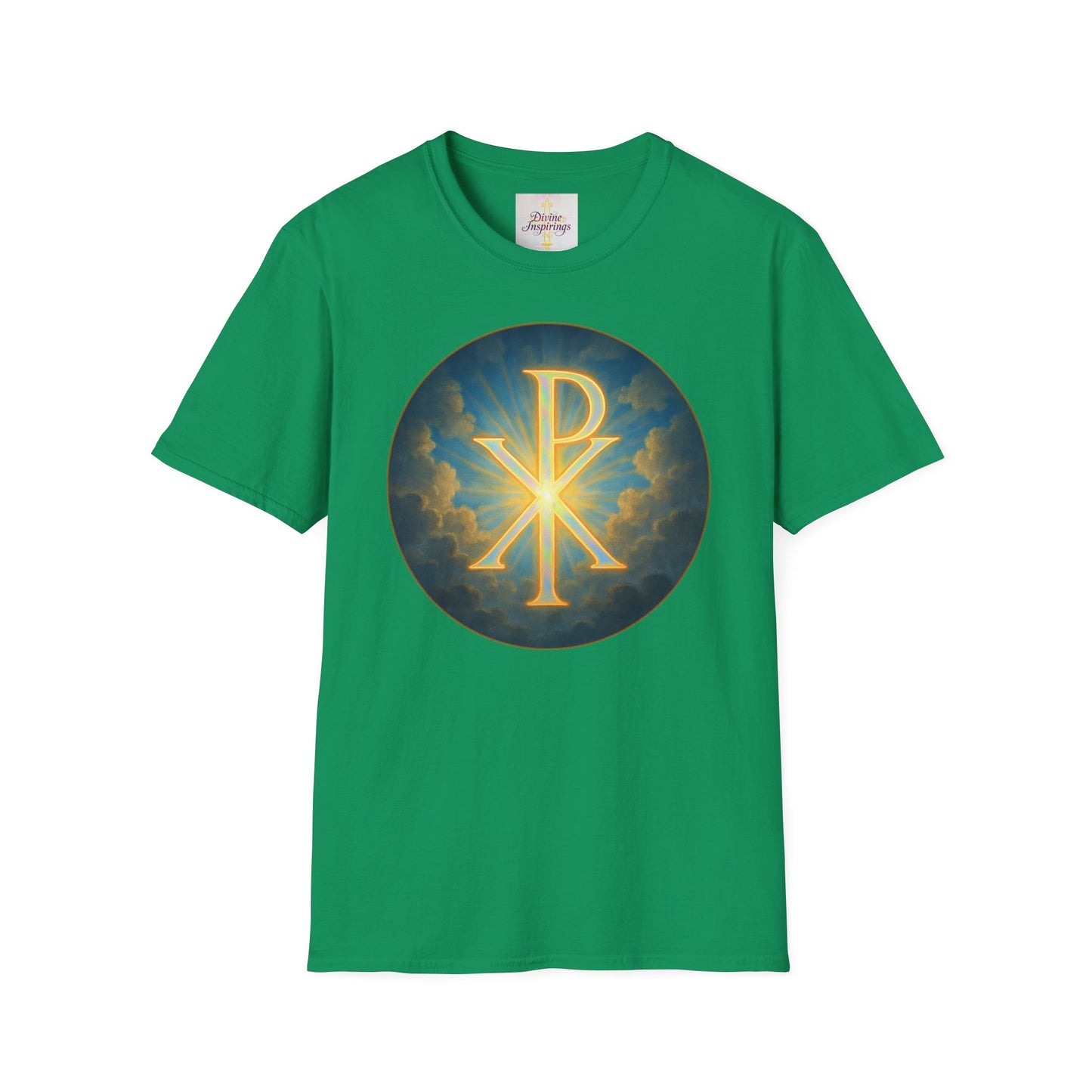 Women’s Christian T-Shirt with Chi Rho – Timeless Symbol of Faith Tee