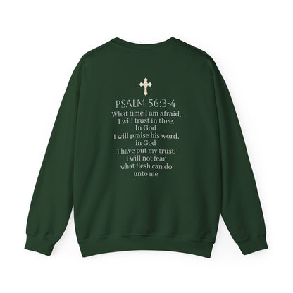 In God We Trust | Men’s Christian Sweatshirt with Scripture Back Print