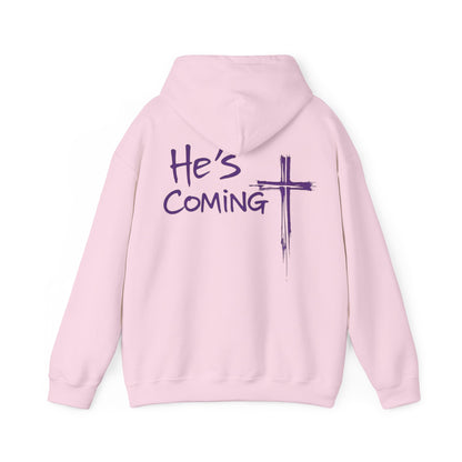 Awaiting Glory – "He's Coming" Women's Christian Hoodie