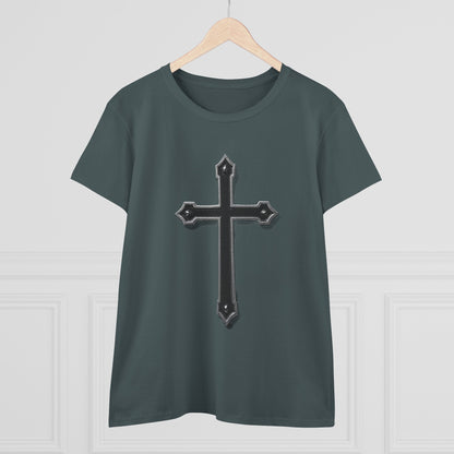 Warrior’s Black Cross Women’s Christian T-Shirt | Ephesians 6:11