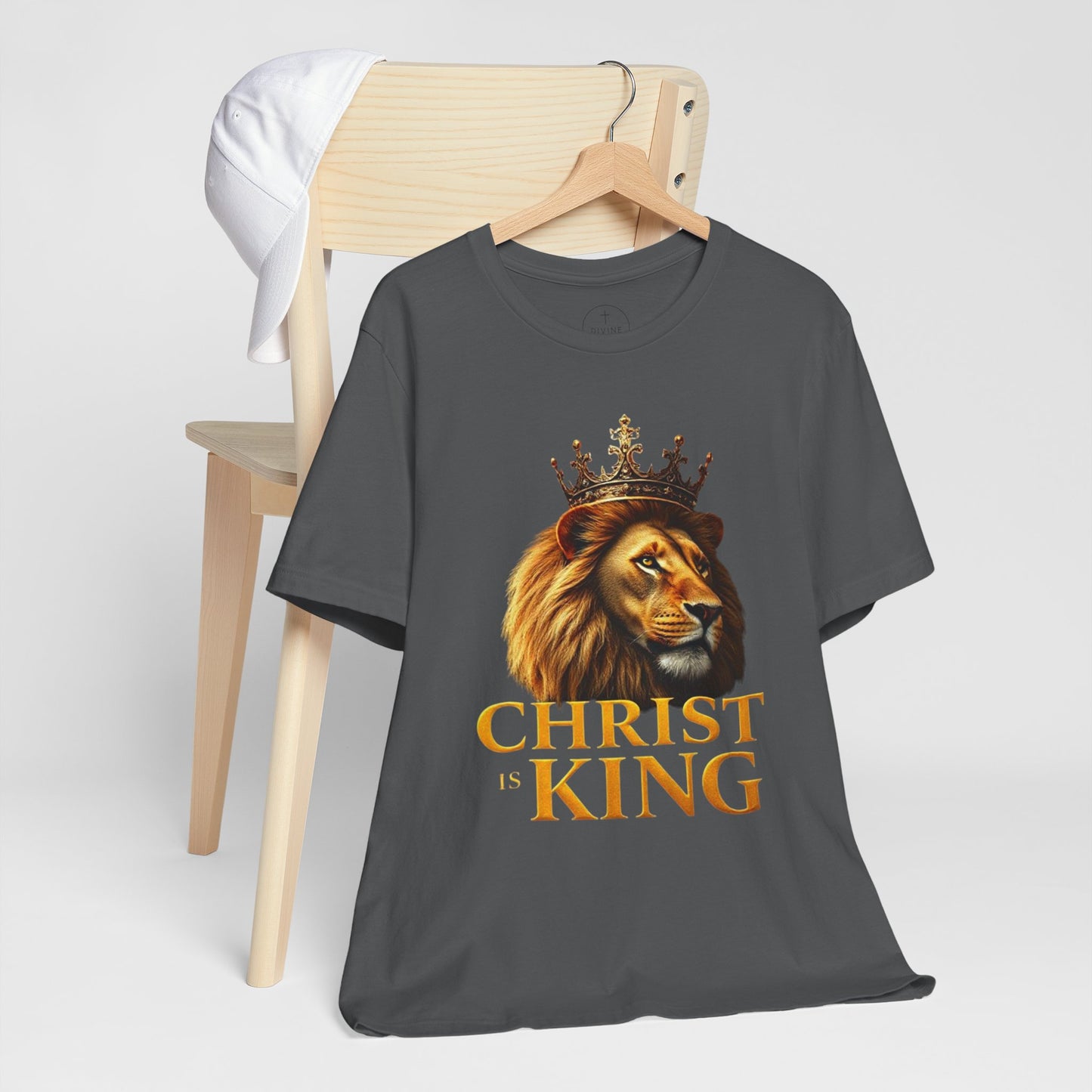 Christ is King Crowned Lion Tee – Inspirational Christian Shirt