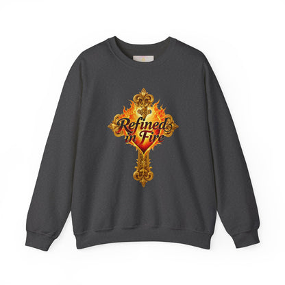 Refined in Fire - Women's Ornate Christian Sweatshirt