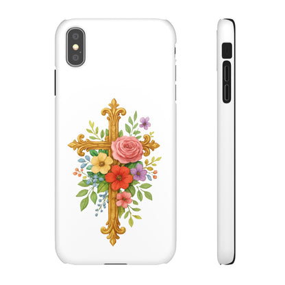 Floral Cross Snap Case for iPhone – Faith in Bloom