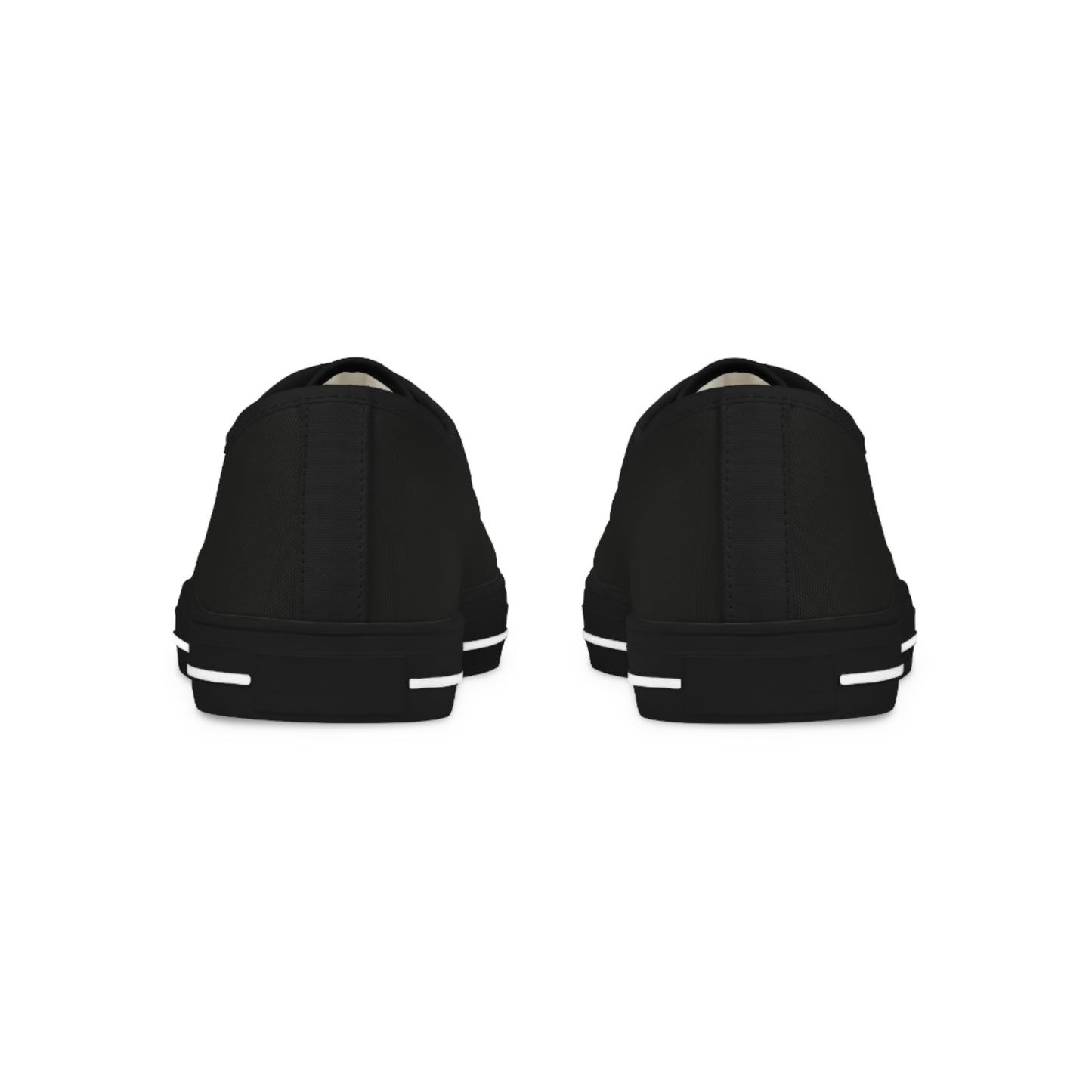 Faithful Stride – Men’s Low-Top Canvas Sneakers in Black with Black Cross