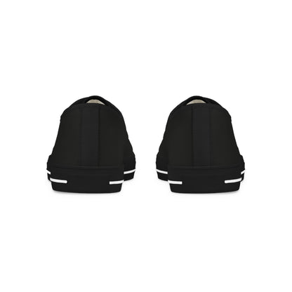 Faithful Stride – Men’s Low-Top Canvas Sneakers in Black with Black Cross