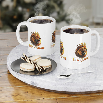 Lion of Judah Crowned Mug – Strength & Majesty in Christ