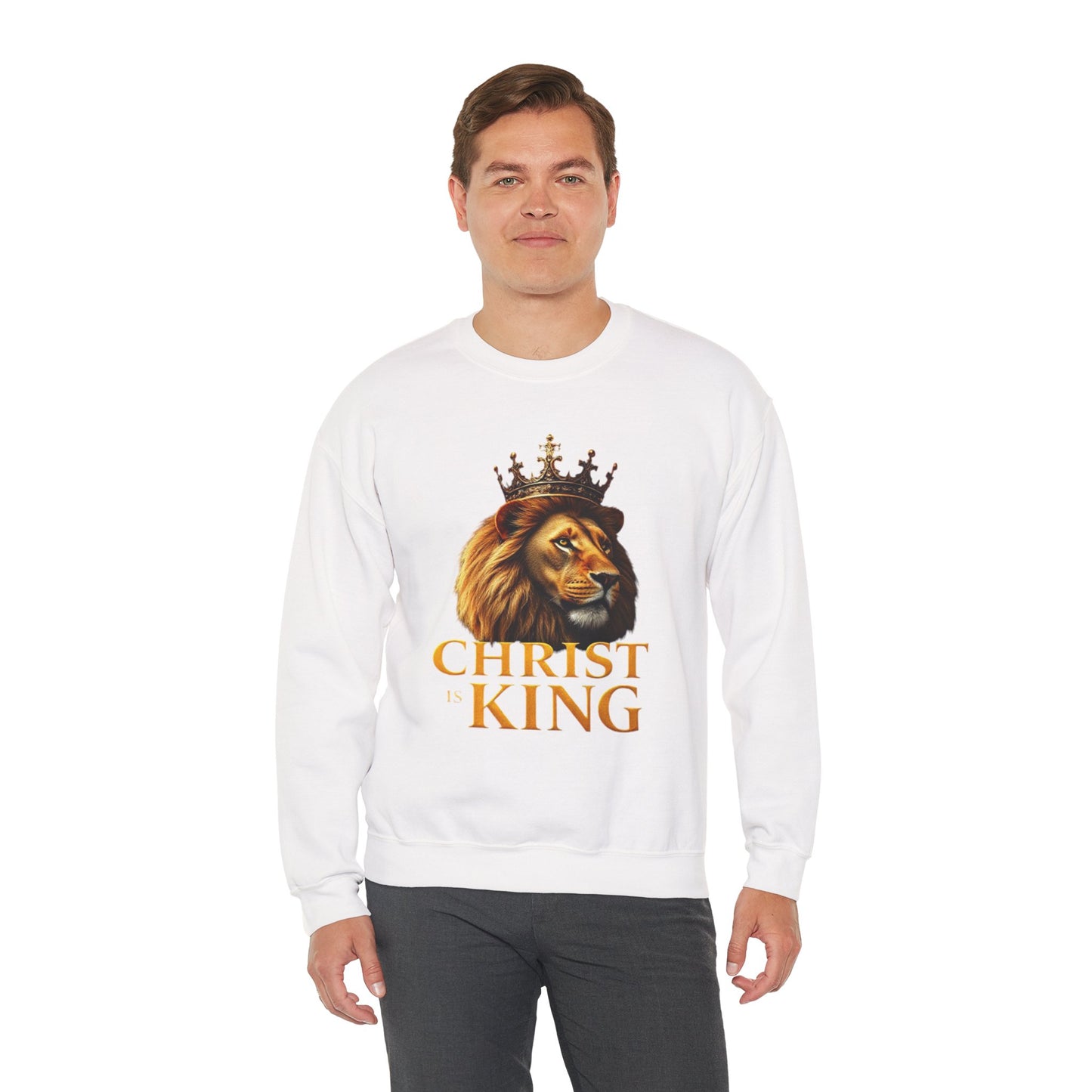Christ is King (Lion Ed) – Men’s Christian Sweatshirt