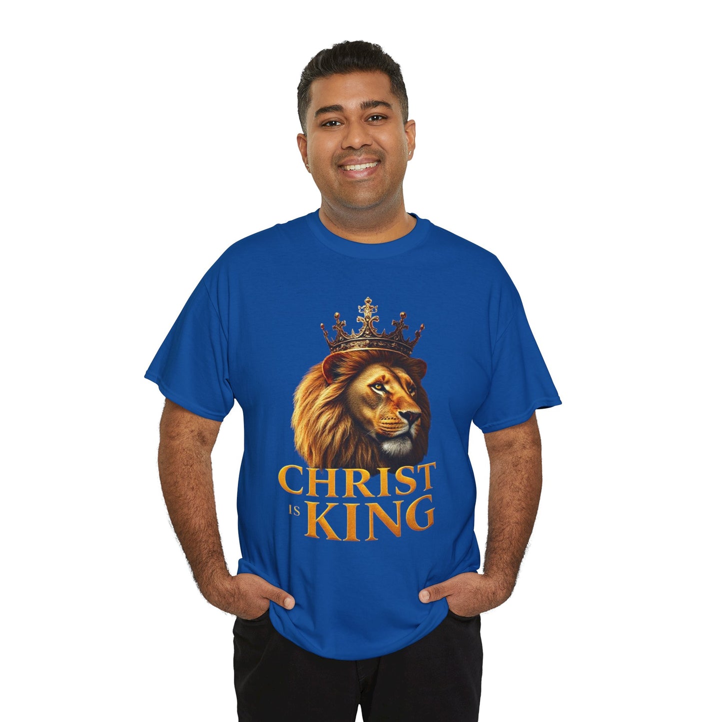 Christ Is King – Lion & Cross Men’s Christian Tee