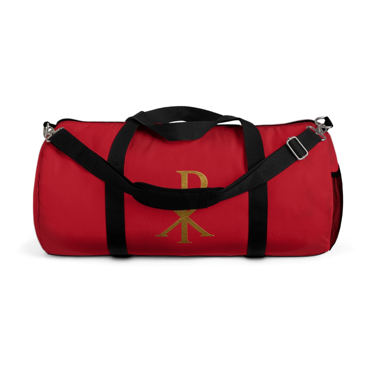 Christ’s Victory Duffle Bag in Red – Chi Rho Symbol
