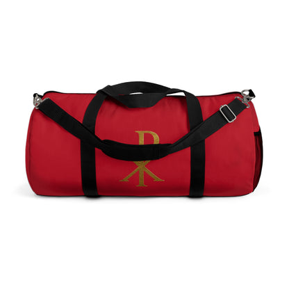 Christ’s Victory Duffle Bag in Red – Chi Rho Symbol