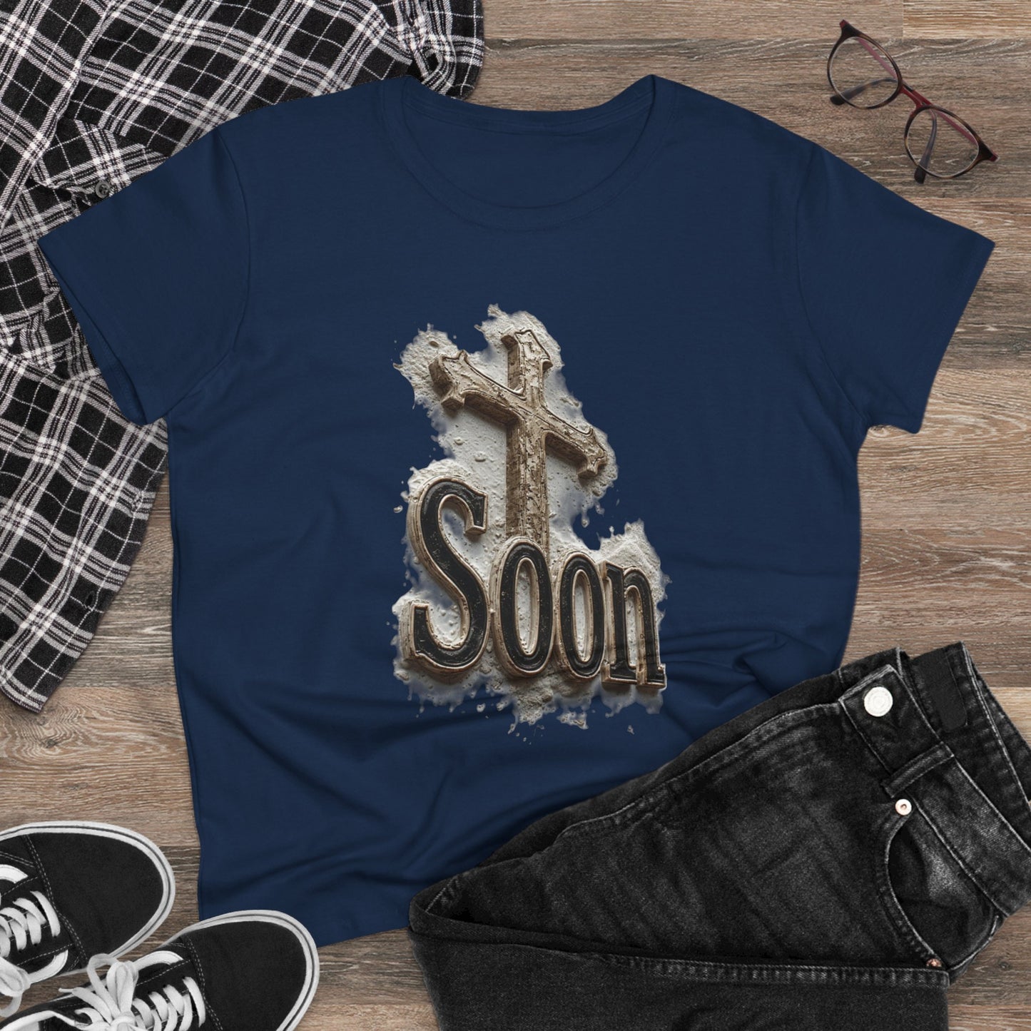 Christian Women’s T-Shirt – Soon Cross Tee