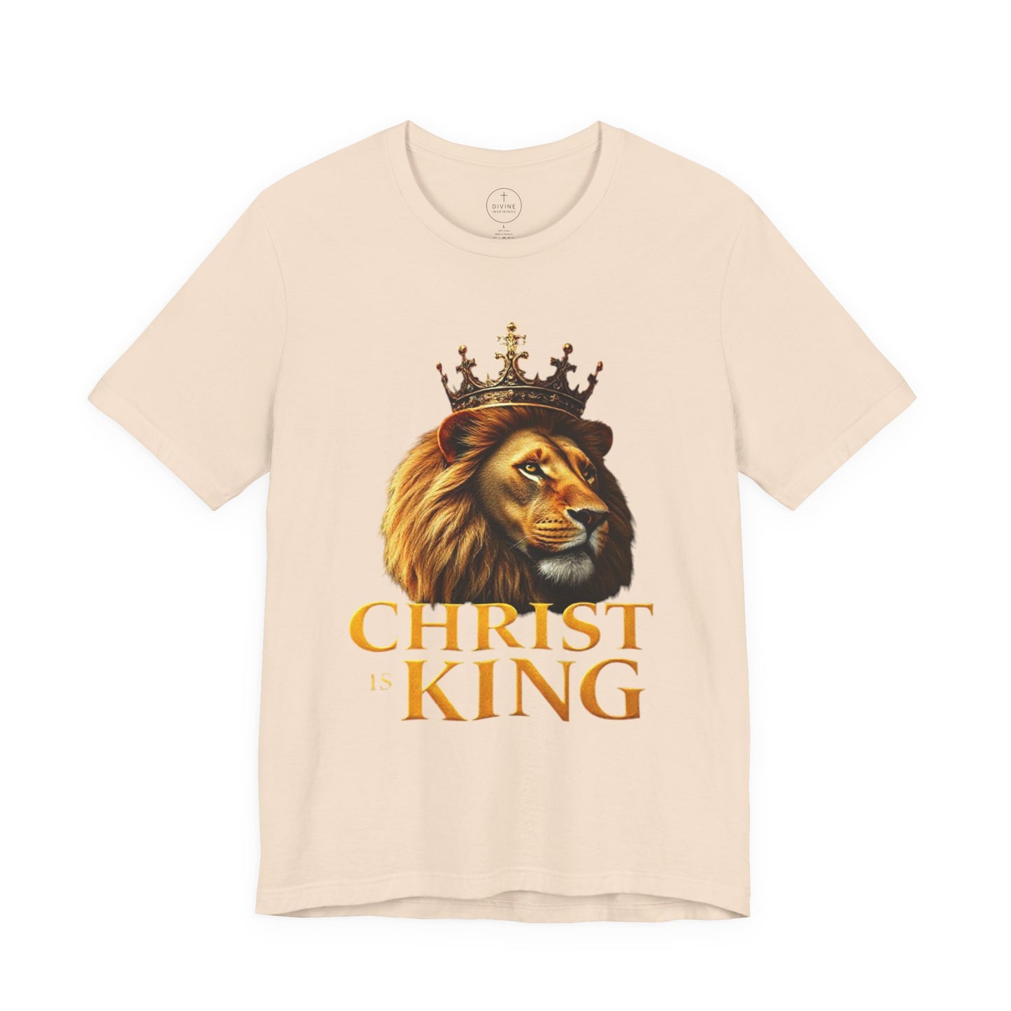 Christ is King Crowned Lion Tee – Inspirational Christian Shirt